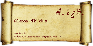 Alexa Édua névjegykártya